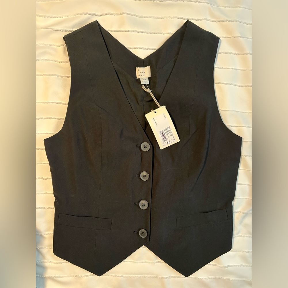 Black Button-Up Vest - A New Day